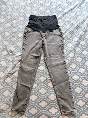 Sonoma Grey Maternity Jeggings with Black Waist Panel Size 8
